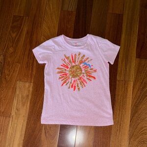 Crewcuts Pink T-Shirt with Colorful Sunburst